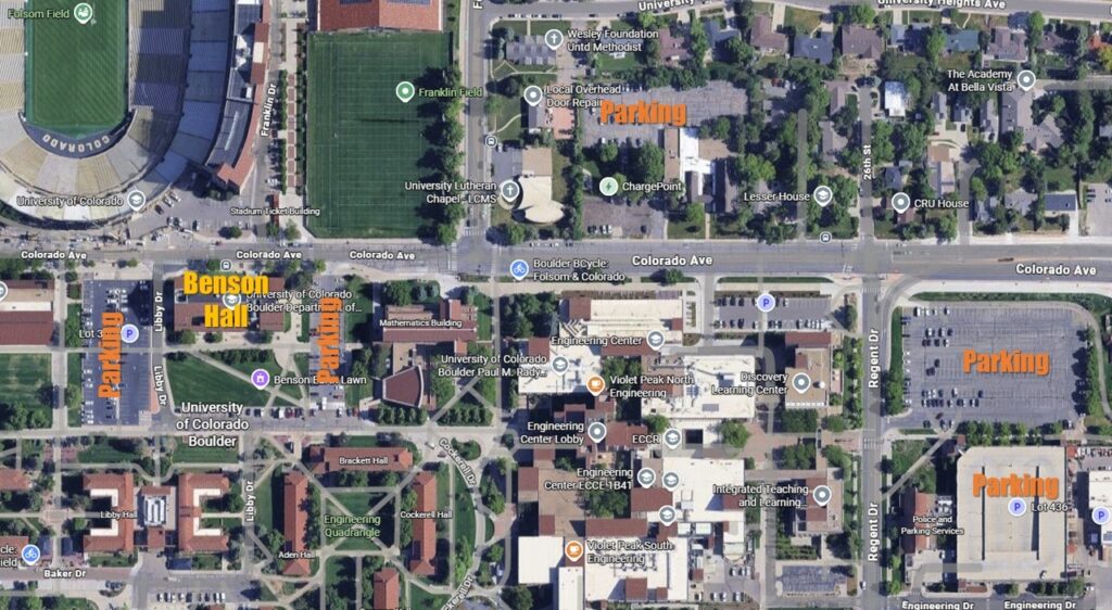 All of these lots are paid parking, except possibly the lot by St. Adian's Episcopal Church.<br />Lot 360, around Benson Hall is the most convenient. There is a pay station at the 360 parking lot west of Benson.