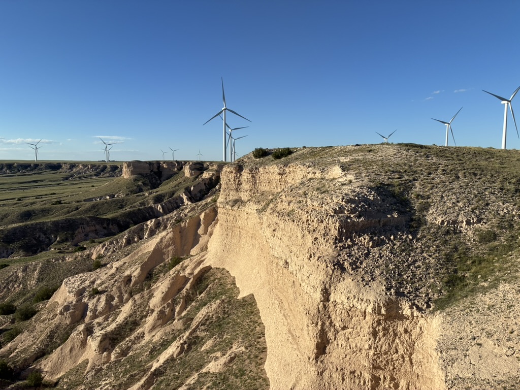 View of the upper White River sediments on the High Plains escarpment. We will discuss the manner of deposition of these late Tertiary sediments.